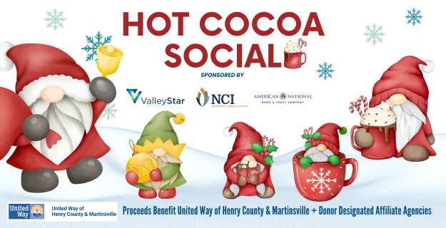 Hot Cocoa Social Nov 28, 4:30p-7:30p @ NCI 191 Fayette St. Martinsville Va