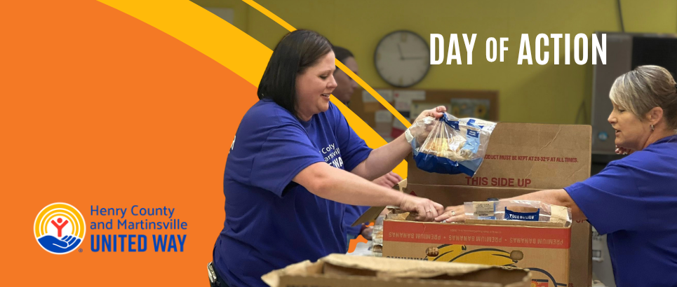 Day of Action - A local UWHCM volunteer preparing food boxes