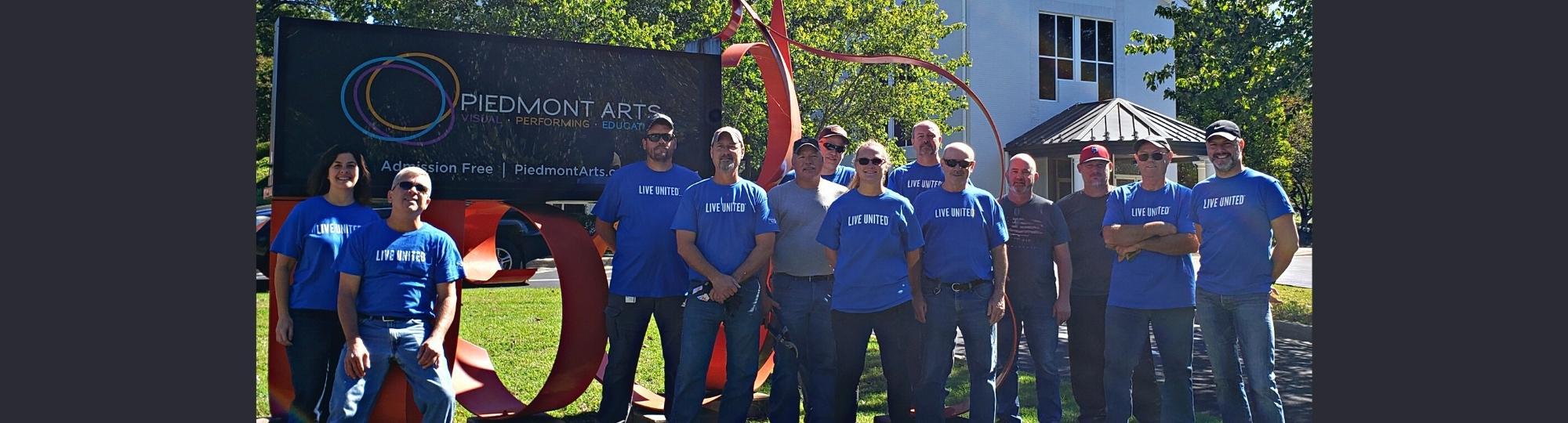 Eastman Chemical Volunteers at Piedmont Arts for Landscaping Clean-Up