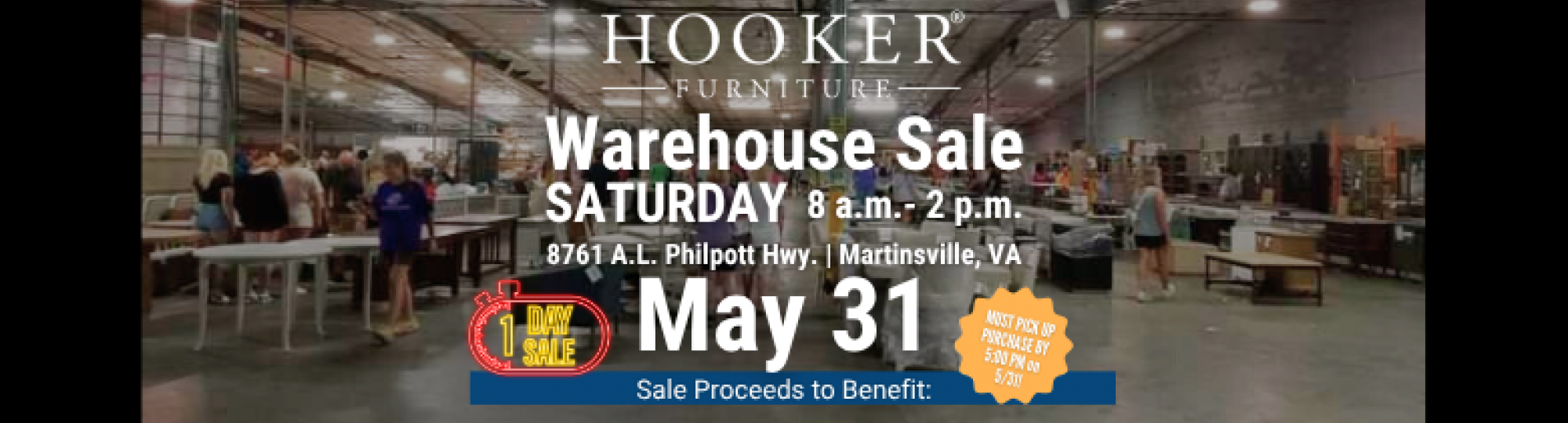 Hooker Furniture Warehouse Sale | Saturday, May 31, 2025